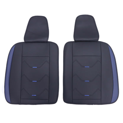 PU Leather 5 Seat Covers Black & Blue Full Set Front & Rear Cushion Fits Honda