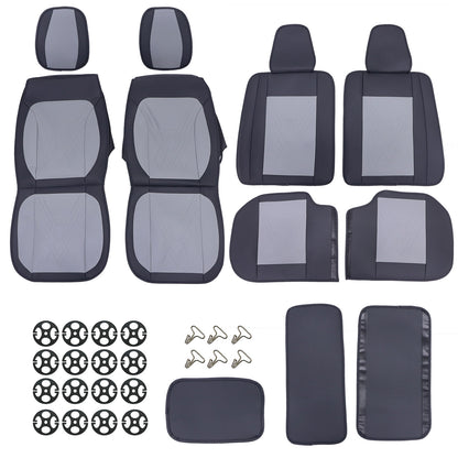 PU Leather 5 Seat Covers Full Set Front & Rear Cushion For Chevrolet GMC Car