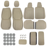 For 2009-21 Dodge Ram 1500 Car Seat Cover 5 Seats Full Set PU Leather Cushion