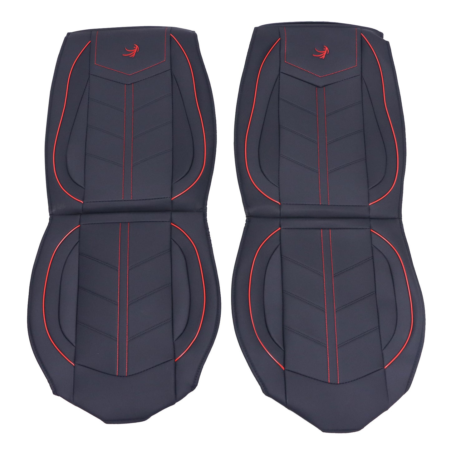 Leather Full Surround Set Car 5-Seat Cover Protector For Toyota Black & Redline