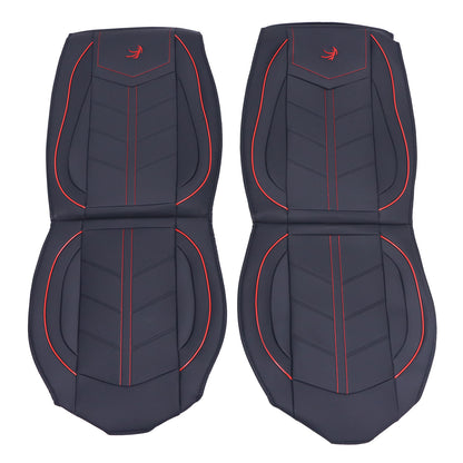 Leather Full Surround Set Car 5-Seat Cover Protector For Toyota Black & Redline