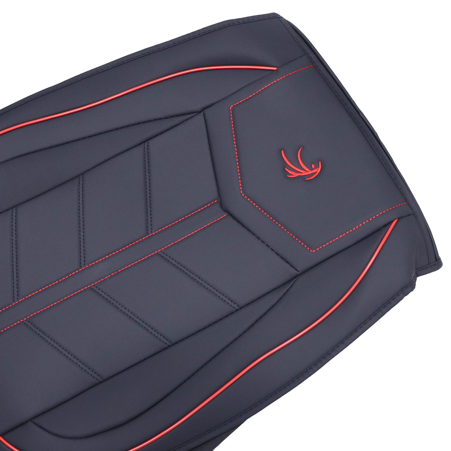 Leather Full Surround Set Car 5-Seat Cover Protector For Toyota Black & Redline