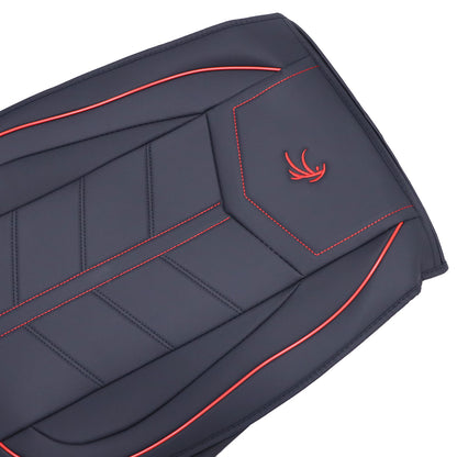Leather Full Surround Set Car 5-Seat Cover Protector For Toyota Black & Redline