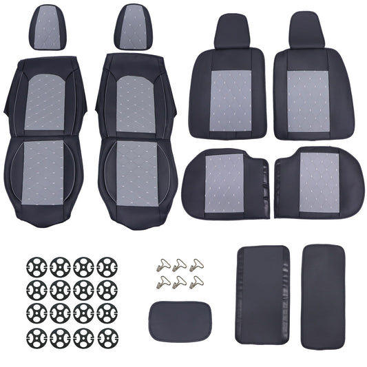 For 2012-2025 Toyota Camry Car 5 Seat Covers Full Set Protector Cushions Gray
