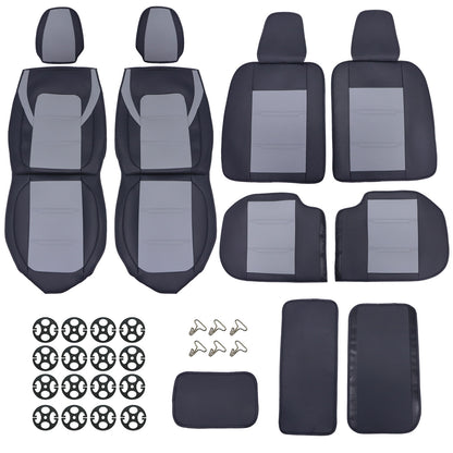For 2007-2024 Toyota Tacoma Car 5 Seat Covers Full Set Protector Cushions Gray