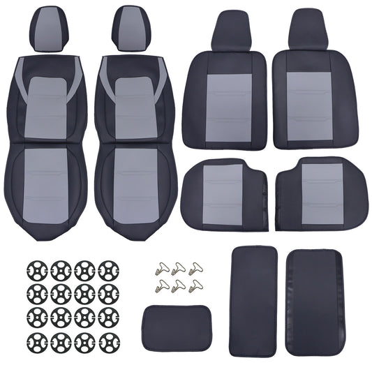 For 2007-2024 Toyota Tacoma Car 5 Seat Covers Full Set Protector Cushions Gray