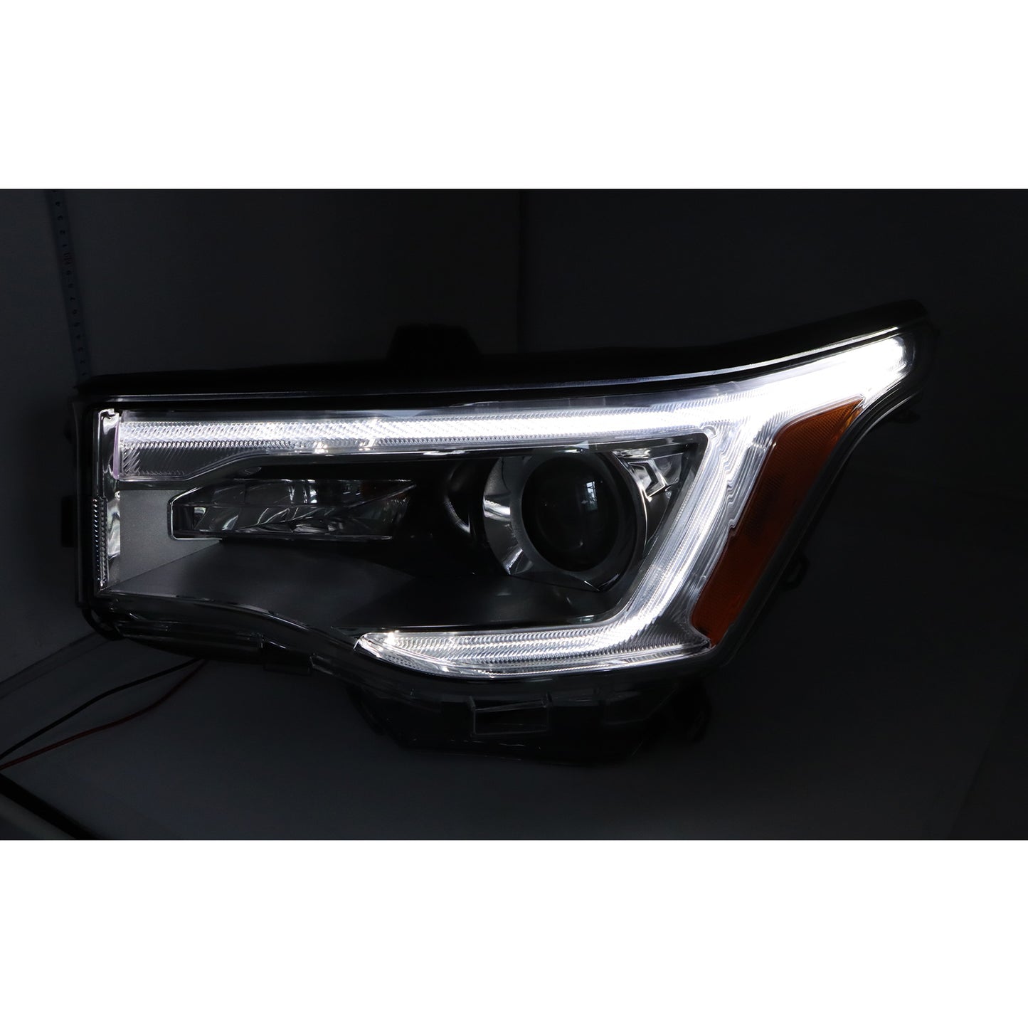 For 2017-2019 GMC Acadia Driver LH Side Chrome Halogen Headlamp w/ LED DRL