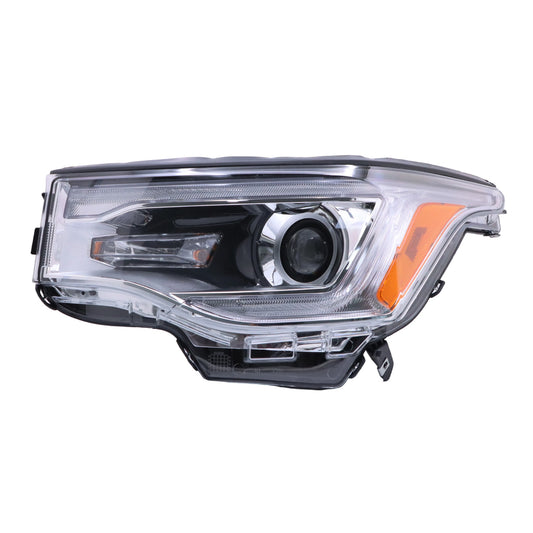 For 2017-2019 GMC Acadia Driver LH Side Chrome Halogen Headlamp w/ LED DRL
