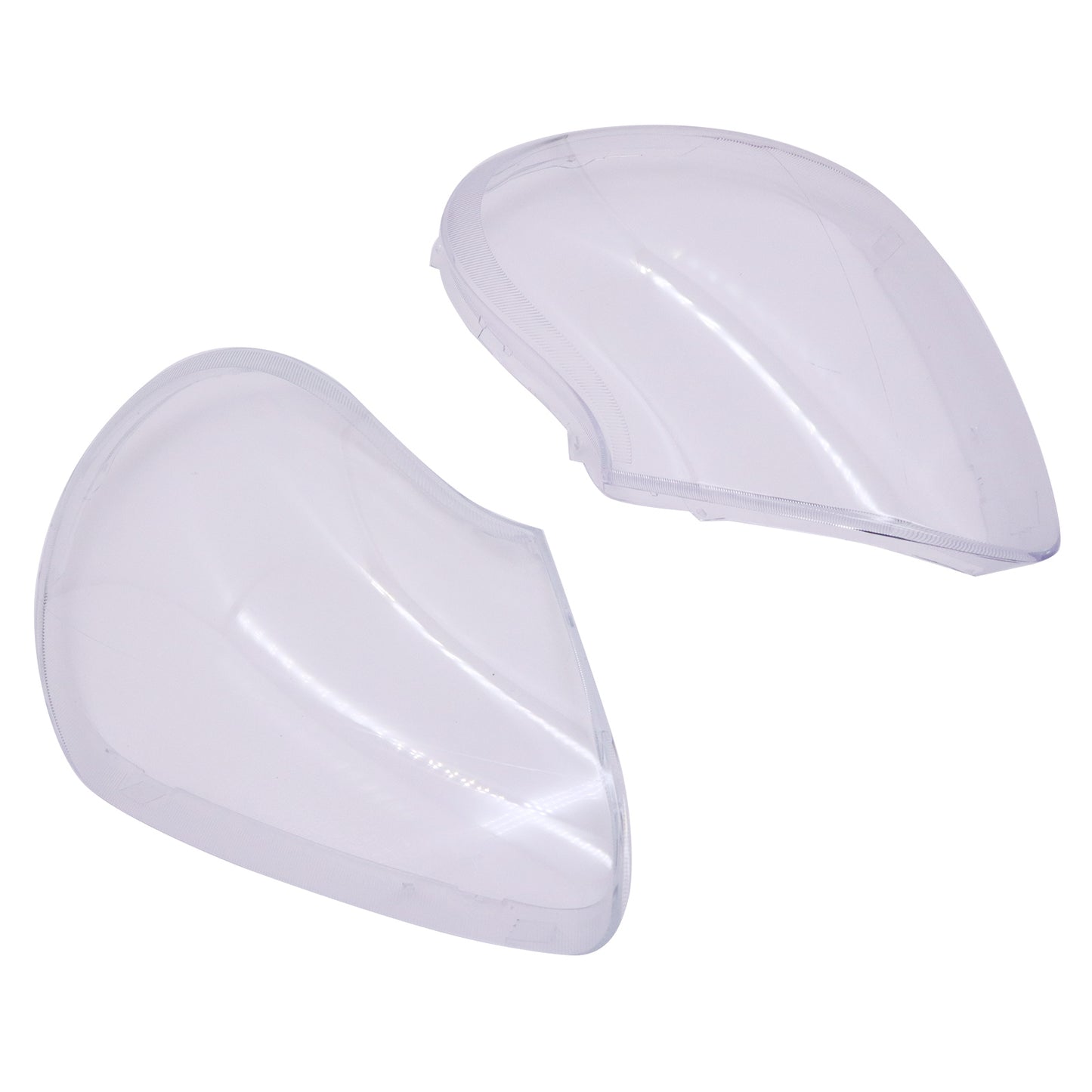 Pair Headlight Lens Cover Shell+Glue Clear For Porsche Cayenne 2003 04 2005 2006