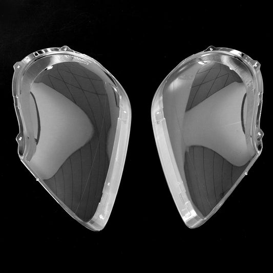 Pair Headlight Lens Cover Shell+Glue Clear For Porsche Cayenne 2003 04 2005 2006