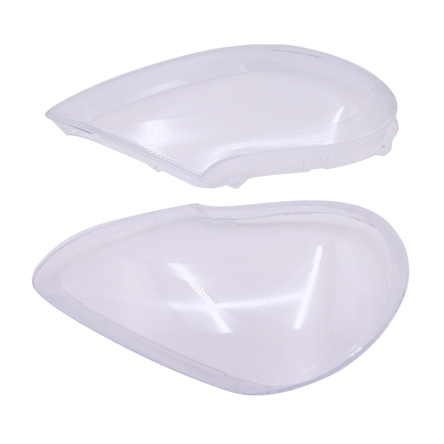Pair Headlight Lens Cover Shell+Glue Clear For Porsche Cayenne 2003 04 2005 2006