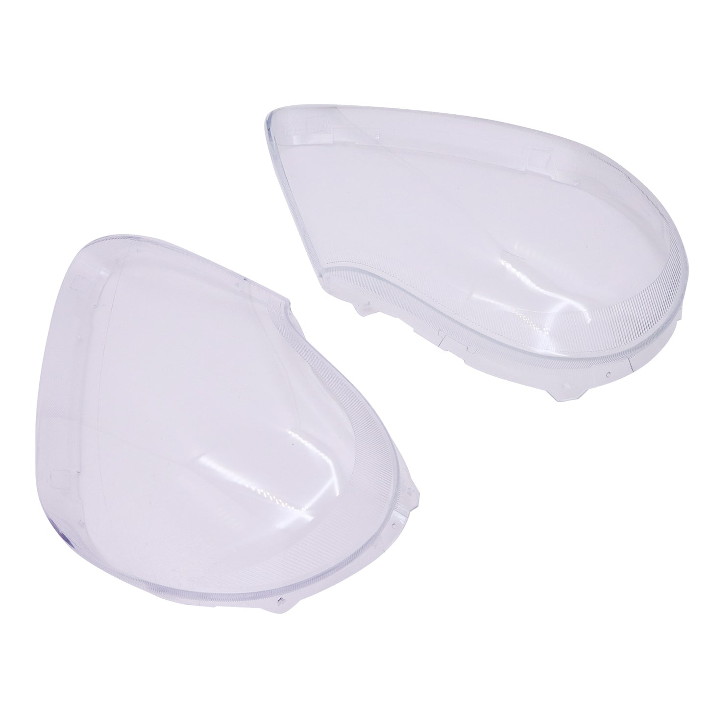 Pair Headlight Lens Cover Shell+Glue Clear For Porsche Cayenne 2003 04 2005 2006