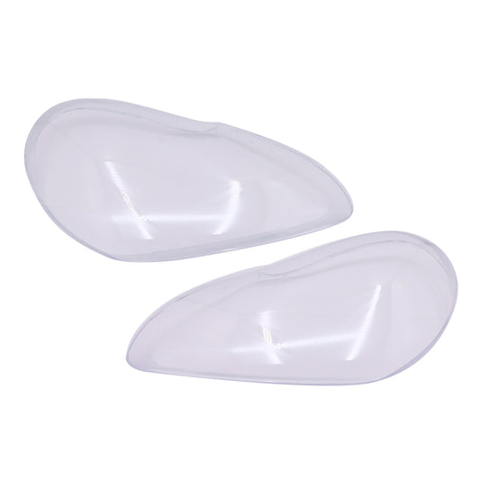 Pair Headlight Lens Cover Shell+Glue Clear For Porsche Cayenne 2003 04 2005 2006
