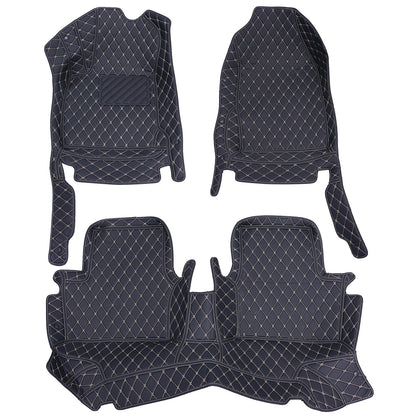 Microfiber Leather Floor Mats Liner Front & Rear Set For 2012-2019 Ford Fiesta