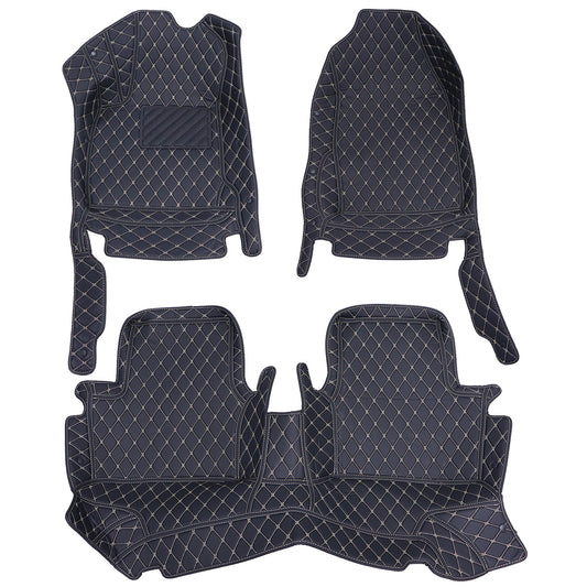Microfiber Leather Floor Mats Liner Front & Rear Set For 2012-2019 Ford Fiesta