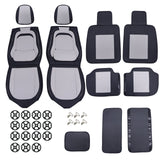 For Toyota Prius 2003-2015 Car 5-Seat Cover Front & Rear Cushion Pad Gray