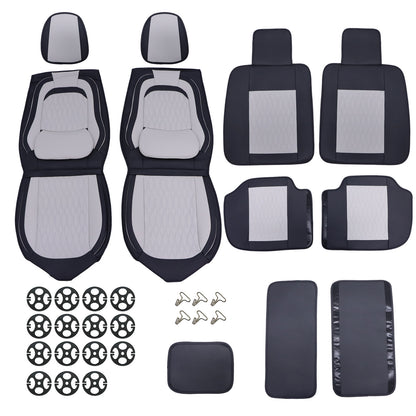 For Toyota Prius 2003-2015 Car 5-Seat Cover Front & Rear Cushion Pad Gray