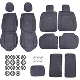 FOR 2009-2021 Dodge Ram 1500 Car Seat Cover 5 Seats Full Set PU Leather Cushion
