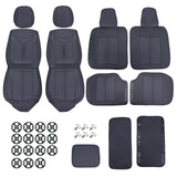 For Honda Car Seat Covers 5-Seat Full Set Front & Rear PU Leather Cushion Pads