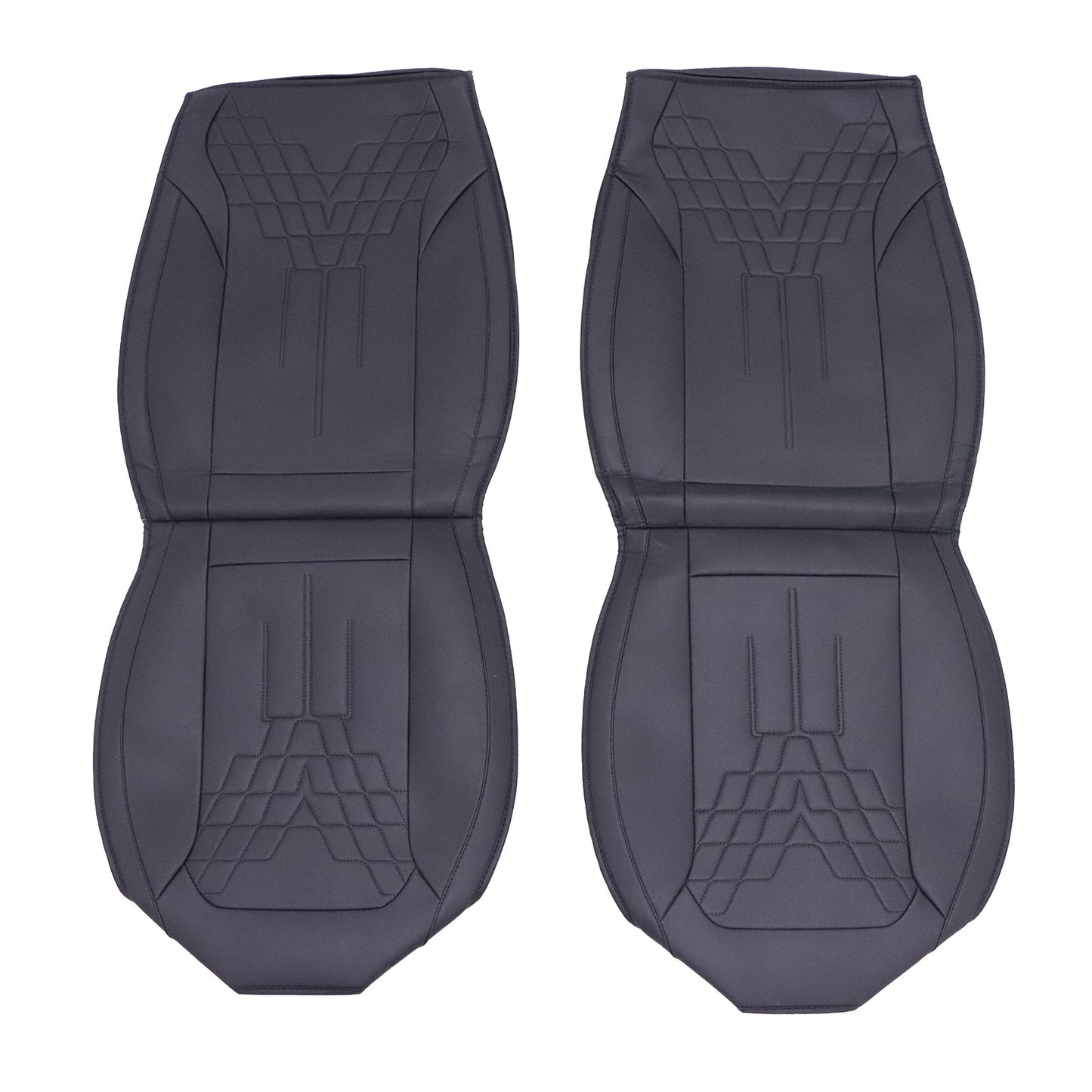 Faux Leather Full Surround Set Car 2-Seat Cover Protector For Toyota Black