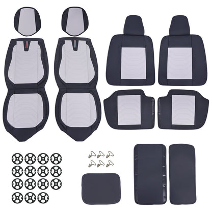 Fits 2009-2021 Dodge Ram 1500 Car Seat Cover 5-Seats Full Set PU Leather Cushion