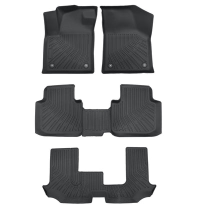 Floor Mats Liner TPE 3D All Weather For 2018-2024 Volkswagen Atlas Bench 7Seats