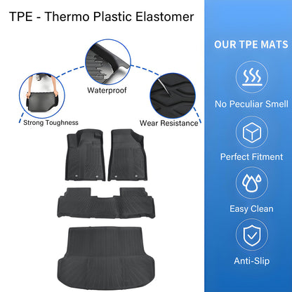 TPE Floor Mats Liners+Trunk Cargo Liner For 2013-2015 Lexus RX350 RX450h Weather