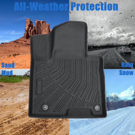 TPE All-Weather Floor Mats Trunk Cargo Liner 4Pcs For 2022-2025 Hyundai Tucson