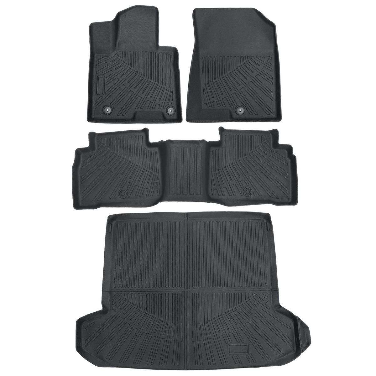 TPE All-Weather Floor Mats Trunk Cargo Liner 4Pcs For 2022-2025 Hyundai Tucson