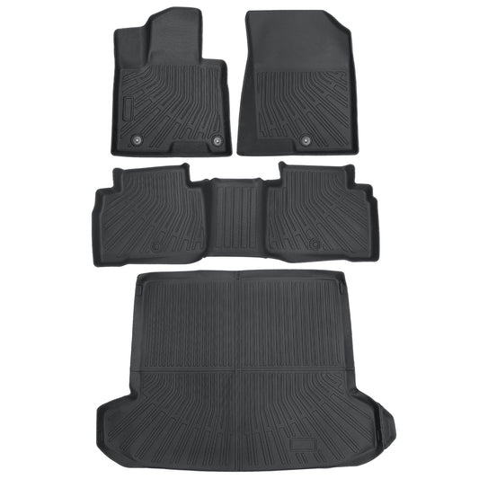 TPE All-Weather Floor Mats Trunk Cargo Liner 4Pcs For 2022-2025 Hyundai Tucson