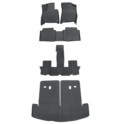 Floor Mats & Trunk Cargo Liner TPE For 2024 2025 Hyundai Santa Fe Hybrid 7 Seat
