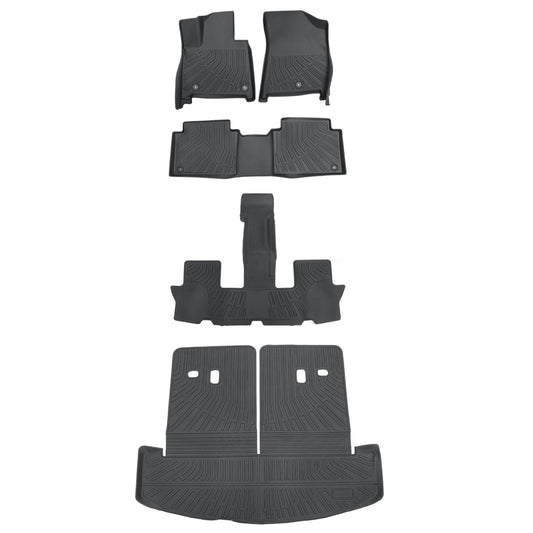 Floor Mats & Trunk Cargo Liner TPE For 2024 2025 Hyundai Santa Fe Hybrid 7 Seat