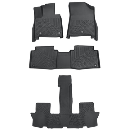 Floor Mats Liner TPE 3D Model All Weather For 2024 2025 Hyundai Santa Fe Hybrid