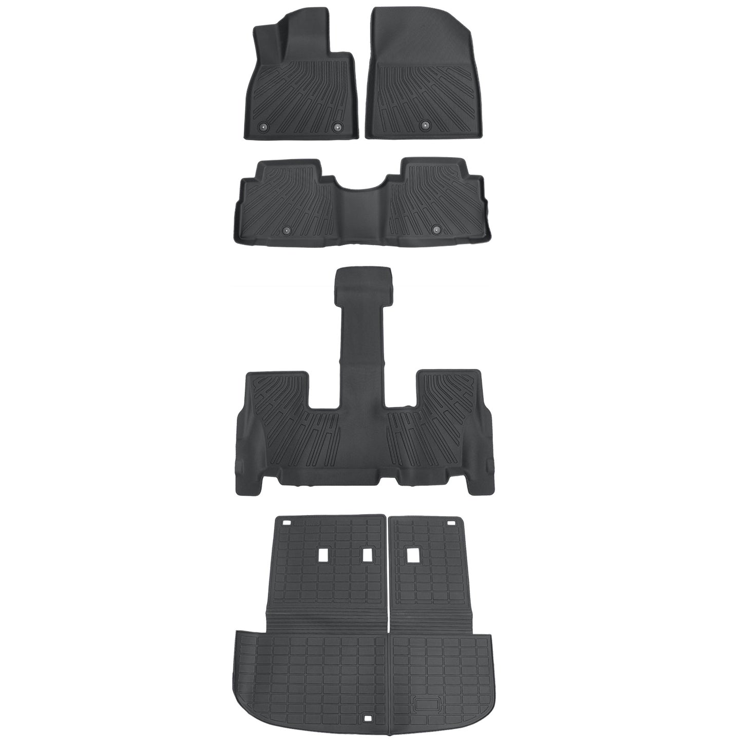 Floor Mats & Trunk Cargo Liner All Weather TPE For 2020-2025 Hyundai Palisade