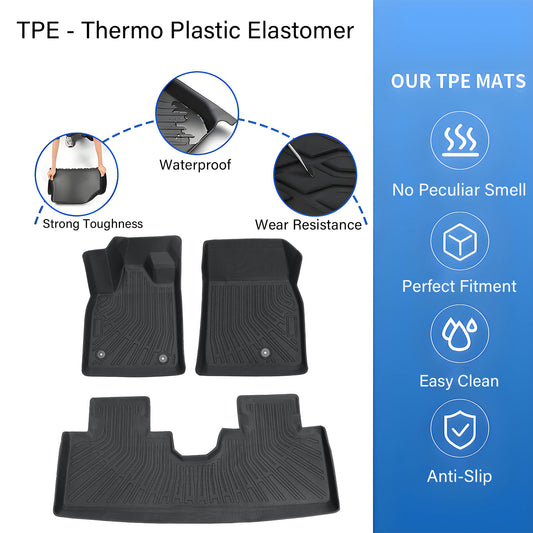 Floor Mats Liner TPE For 2021-2025 Ford Mustang Mach-E 3D Model NEW All-Weather