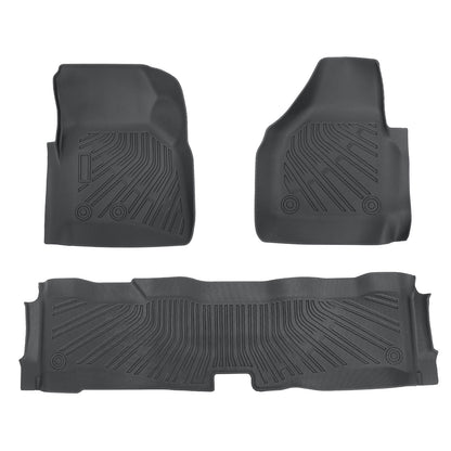 Floor Mats TPE For 2008-2010 Ford F-250 350 450 Super Duty Crew Cab Floor Liners
