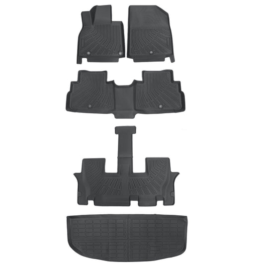 Floor Mats & Trunk Cargo Liners Set For 2020-2025 Kia Telluride TPE All Weather