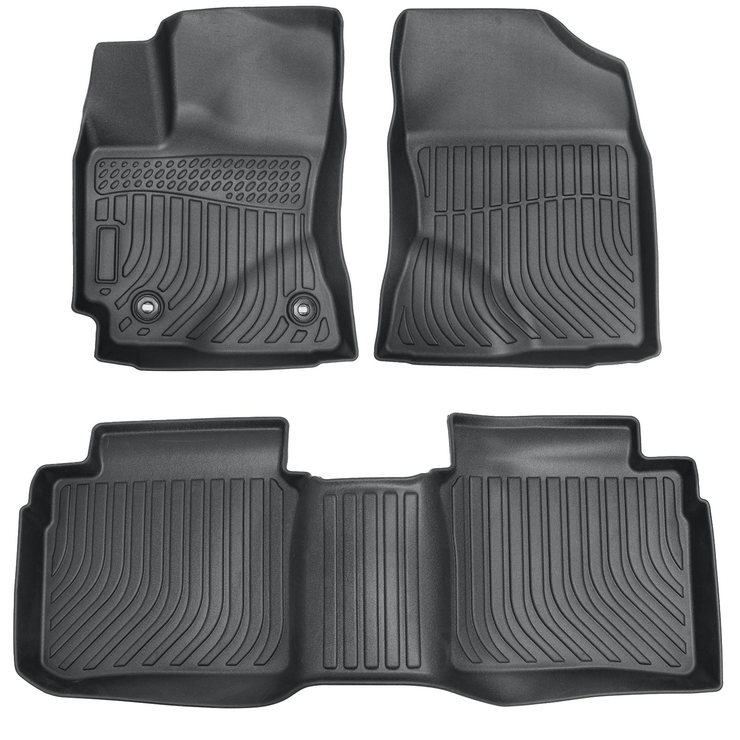 3D Model Floor Mats TPE For 2014-2019 Toyota Corolla 2-Row Liners Black