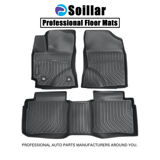 3D Model Floor Mats TPE For 2014-2019 Toyota Corolla 2-Row Liners Black