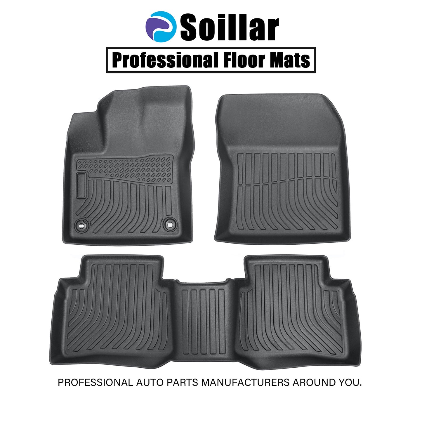 Floor Mats Liner For 2016-2022 Toyota Prius 4-Door Front-Rear All Weather TPE