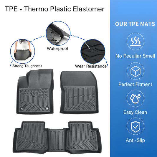 Floor Mats Liner For 2016-2022 Toyota Prius 4-Door Front-Rear All Weather TPE