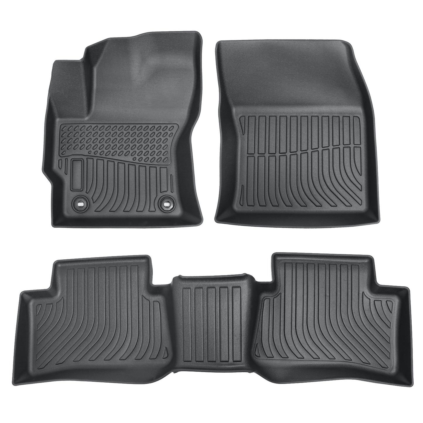 Floor Mats Liner For 2022-2024 Toyota Corolla Cross FWD 4-Door Front-Rear Black
