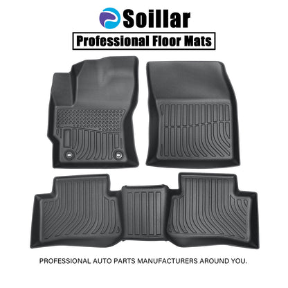 Floor Mats Liner For 2022-2024 Toyota Corolla Cross FWD 4-Door Front-Rear Black