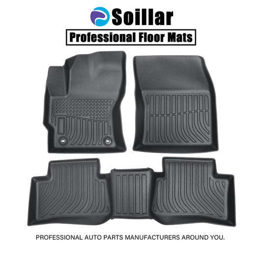 Floor Mats Liner For 2022-2024 Toyota Corolla Cross FWD 4-Door Front-Rear Black