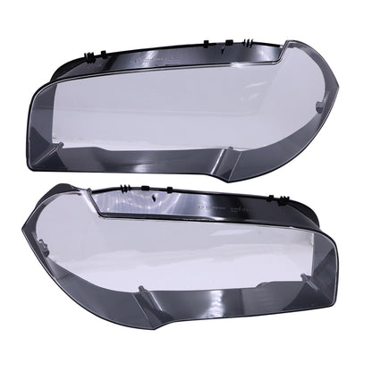 For BMW 2004-2010 X3 E83 xDrive30i Black Housing 2x Headlight Lens Cover Shell
