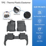 Floor Mats Liners Front & Rear Set of 3 For 2024 2025 Toyota Land Cruiser TPE