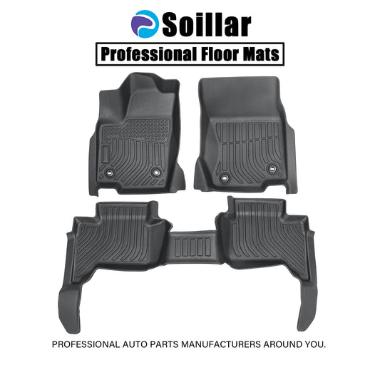 Floor Mats Liners Front & Rear Set of 3 For 2024 2025 Toyota Land Cruiser TPE