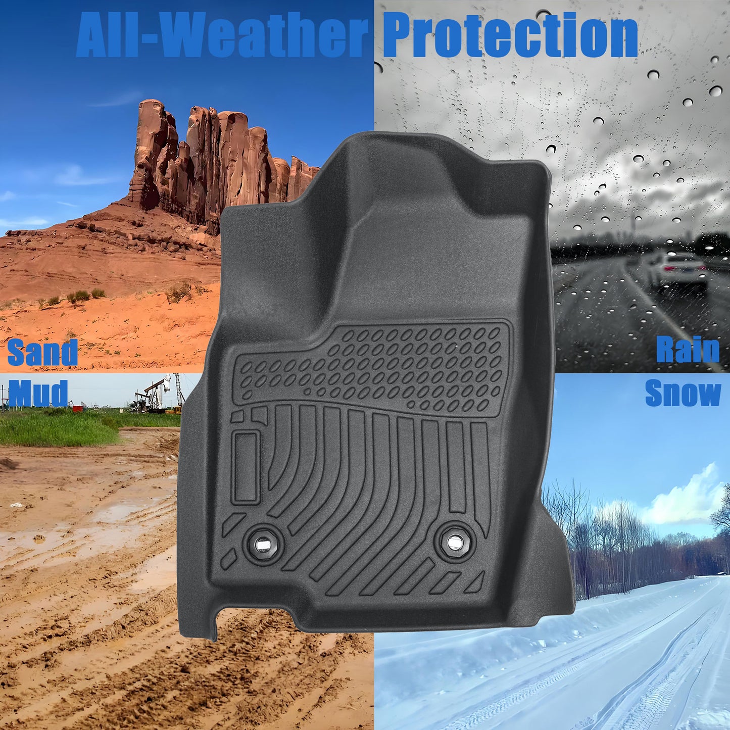 Floor Mats Liners Front & Rear Set of 3 For 2024 2025 Toyota Land Cruiser TPE
