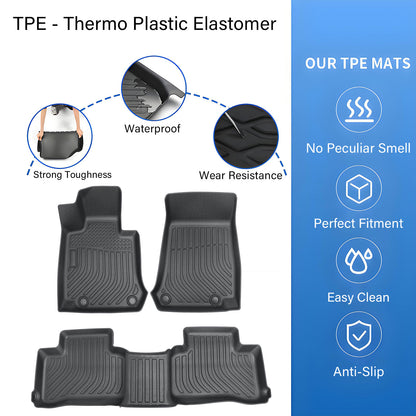 Floor Mats Liner For 2016-2022 Mercedes-Benz GLC GLC250 GLC300 All Weather TPE