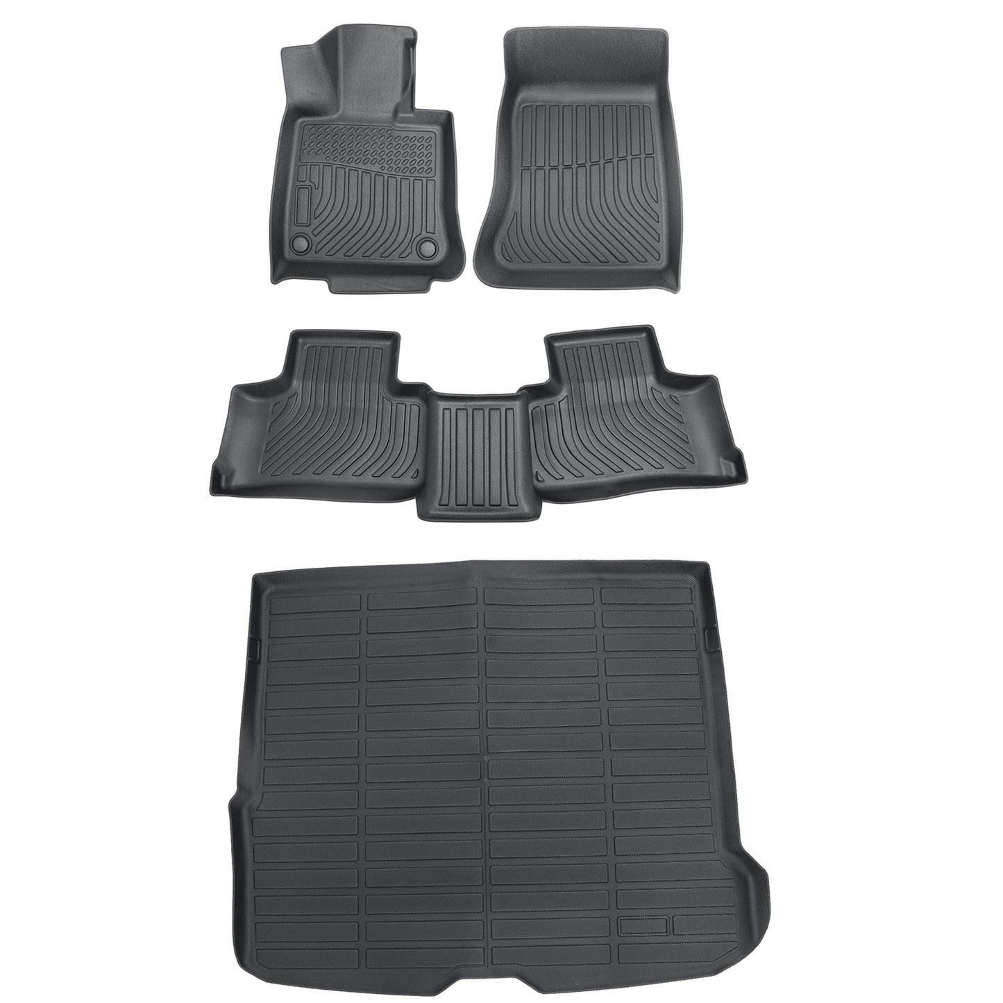 TPE Front+Rear Floor Mats+Trunk Cargo Liner For 2023-2026 Mercedes-Benz GLC SUV